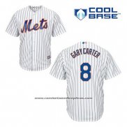 Camiseta Beisbol Hombre New York Mets Gary Carter 8 Blanco Primera Cool Base