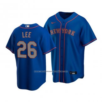 Camiseta Beisbol Hombre New York Mets Khalil Lee Replica Alterno Azul