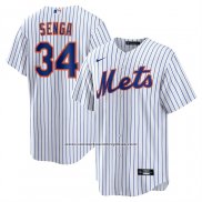 Camiseta Beisbol Hombre New York Mets Kodai Senga Primera Replica Blanco