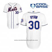 Camiseta Beisbol Hombre New York Mets Nolan Ryan 30 Blanco Alterno Cool Base