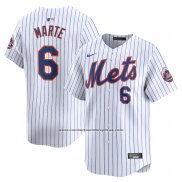 Camiseta Beisbol Hombre New York Mets Starling Marte Primera Limited Blanco