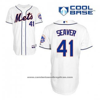 Camiseta Beisbol Hombre New York Mets Tom Seaver 41 Blanco Alterno Cool Base