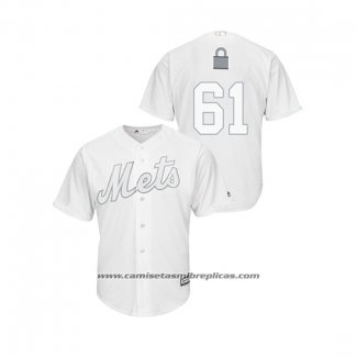 Camiseta Beisbol Hombre New York Mets Walter Lockett 2019 Players Weekend Replica Blanco