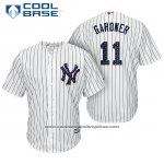 Camiseta Beisbol Hombre New York Yankees 2017 Estrellas y Rayas Brett Gardner Blanco Cool Base