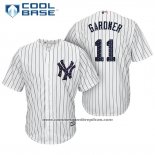 Camiseta Beisbol Hombre New York Yankees 2017 Estrellas y Rayas Brett Gardner Blanco Cool Base