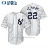 Camiseta Beisbol Hombre New York Yankees 2017 Estrellas y Rayas Jacoby Ellsbury Blanco Cool Base