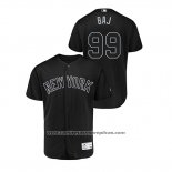 Camiseta Beisbol Hombre New York Yankees Aaron Judge 2019 Players Weekend Autentico Negro