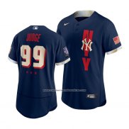 Camiseta Beisbol Hombre New York Yankees Aaron Judge 2021 All Star Autentico Azul