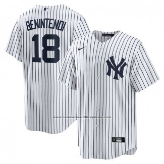 Camiseta Beisbol Hombre New York Yankees Andrew Benintendi Primera Replica Blanco