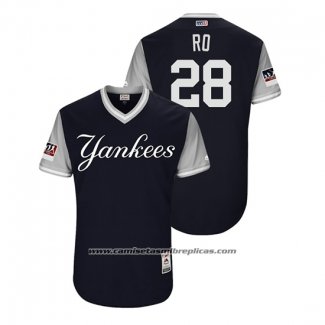 Camiseta Beisbol Hombre New York Yankees Austin Romine 2018 LLWS Players Weekend Ro Azul