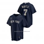 Camiseta Beisbol Hombre New York Yankees Mickey Mantle Replica Alterno Azul