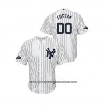 Camiseta Beisbol Hombre New York Yankees Personalizada 2019 Postemporada Cool Base Blanco