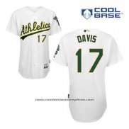 Camiseta Beisbol Hombre Oakland Athletics Ike Davis 17 Blanco Primera Cool Base