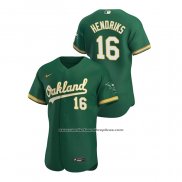 Camiseta Beisbol Hombre Oakland Athletics Liam Hendriks Autentico 2020 Alterno Verde