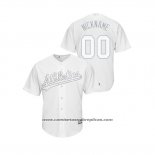 Camiseta Beisbol Hombre Oakland Athletics Personalizada 2019 Players Weekend Replica Blanco