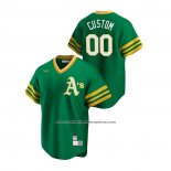Camiseta Beisbol Hombre Oakland Athletics Personalizada Cooperstown Collection Road Verde