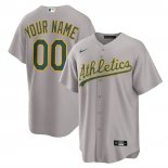 Camiseta Beisbol Hombre Oakland Athletics Replica Personalizada Gris