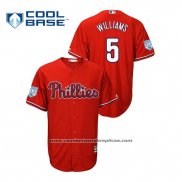 Camiseta Beisbol Hombre Philadelphia Phillies Nick Williams 2019 Entrenamiento de Primavera Cool Base Rojo