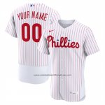 Camiseta Beisbol Hombre Philadelphia Phillies Primera Autentico Personalizada Blanco
