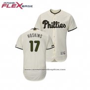 Camiseta Beisbol Hombre Philadelphia Phillies Rhys Hoskins 2018 Dia de los Caidos Flex Base Crema