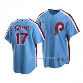 Camiseta Beisbol Hombre Philadelphia Phillies Rhys Hoskins Cooperstown Collection Road Azul