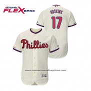 Camiseta Beisbol Hombre Philadelphia Phillies Rhys Hoskins Flex Base Crema