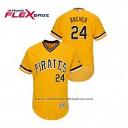 Camiseta Beisbol Hombre Pittsburgh Pirates Chris Archer 150th Aniversario Patch Autentico Flex Base Amarillo