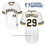 Camiseta Beisbol Hombre Pittsburgh Pirates Francisco Cervelli 29 Blanco Alterno Cool Base