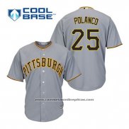 Camiseta Beisbol Hombre Pittsburgh Pirates Gregory Polanco 25 Gris Cool Base