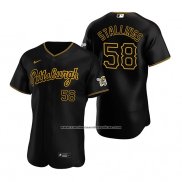 Camiseta Beisbol Hombre Pittsburgh Pirates Jacob Stallings Autentico Alterno Negro