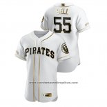Camiseta Beisbol Hombre Pittsburgh Pirates Josh Bell Golden Edition Autentico Blanco
