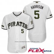 Camiseta Beisbol Hombre Pittsburgh Pirates Josh Harrison Blanco 2018 Primera Alterno Flex Base