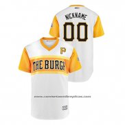 Camiseta Beisbol Hombre Pittsburgh Pirates Personalizada 2019 Little League Classic Nickname Replica Blanco