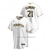 Camiseta Beisbol Hombre Pittsburgh Pirates Roberto Clemente Replica Primera Blanco