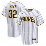 Camiseta Beisbol Hombre San Diego Padres Casey Mize Primera Replica Blanco