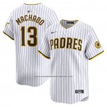 Camiseta Beisbol Hombre San Diego Padres Manny Machado Primera Limited Blanco