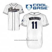Camiseta Beisbol Hombre San Diego Padres Will Middlebrooks 11 Blanco Primera Cool Base