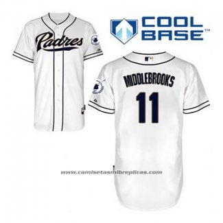 Camiseta Beisbol Hombre San Diego Padres Will Middlebrooks 11 Blanco Primera Cool Base