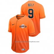Camiseta Beisbol Hombre San Francisco Giants Brandon Belt Fade Autentico Naranja