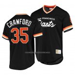 Camiseta Beisbol Hombre San Francisco Giants Brandon Crawford Cooperstown Collection Script Fashion Negro