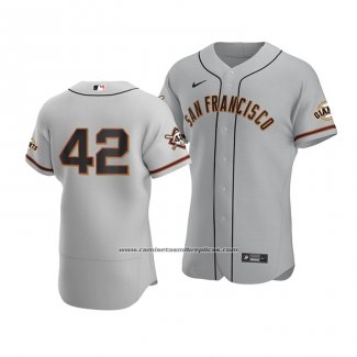 Camiseta Beisbol Hombre San Francisco Giants Jackie Robinson Day Autentico Gris