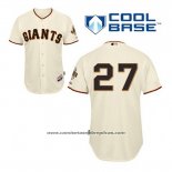 Camiseta Beisbol Hombre San Francisco Giants Juan Marichal 27 Crema Primera Cool Base