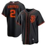 Camiseta Beisbol Hombre San Francisco Giants Willy Adames Alterno Replica Negro