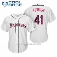 Camiseta Beisbol Hombre Seattle Mariners 2017 Estrellas y Rayas Charlie Furbush Blanco Cool Base