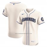 Camiseta Beisbol Hombre Seattle Mariners Alterno Elite Crema