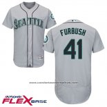 Camiseta Beisbol Hombre Seattle Mariners Charlie Furbush Gris Autentico Collection Flex Base