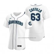 Camiseta Beisbol Hombre Seattle Mariners Diego Castillo Autentico Primera Blanco