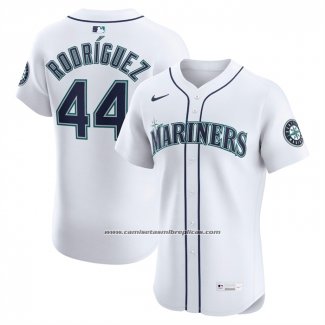 Camiseta Beisbol Hombre Seattle Mariners Julio Rodriguez Home Elite Blanco