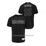 Camiseta Beisbol Hombre Seattle Mariners Kyle Seager 2019 Players Weekend Autentico Negro