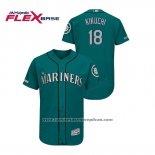 Camiseta Beisbol Hombre Seattle Mariners Yusei Kikuchi 150th Aniversario Patch Autentico Flex Base Verde